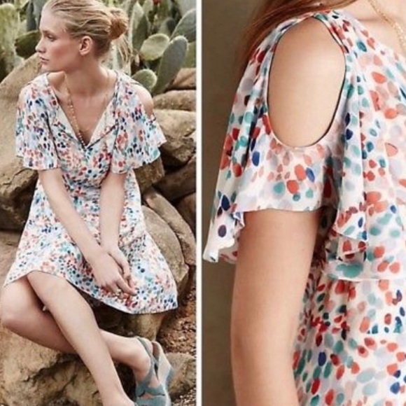 Maeve Dresses & Skirts - Anthropologie Maeve fluttered watercolor dress